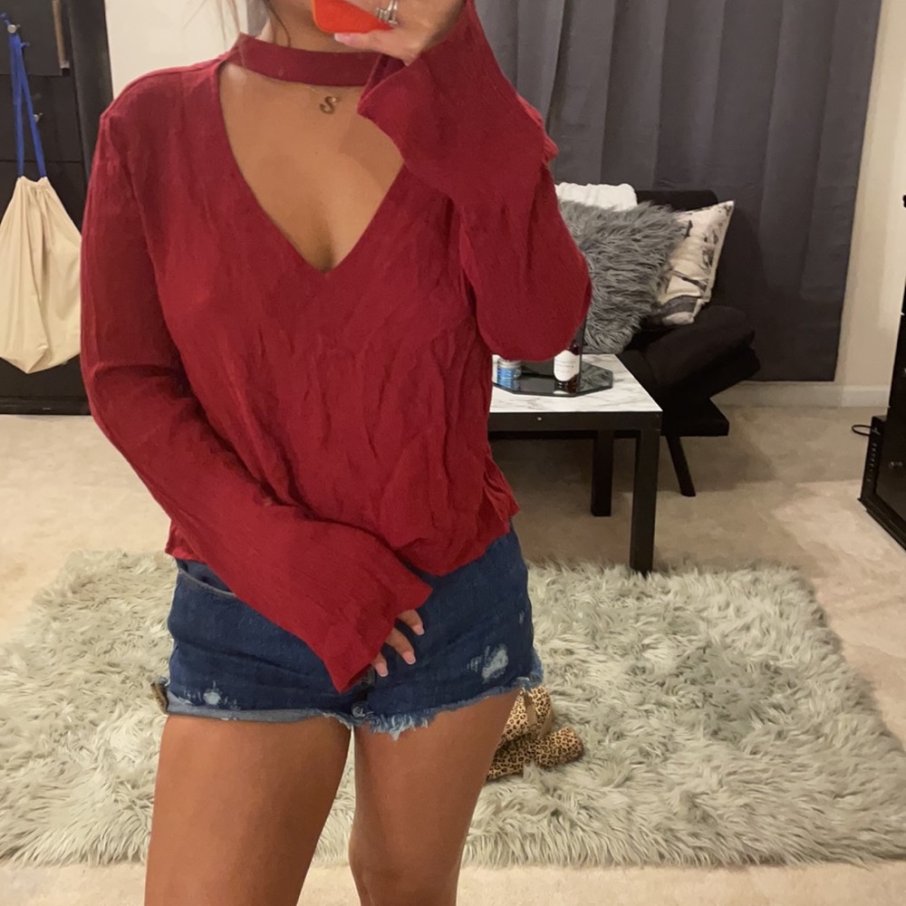 Red blouse